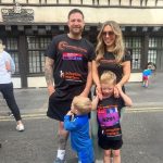 Hugo and his family after completing the Mini Great North Run